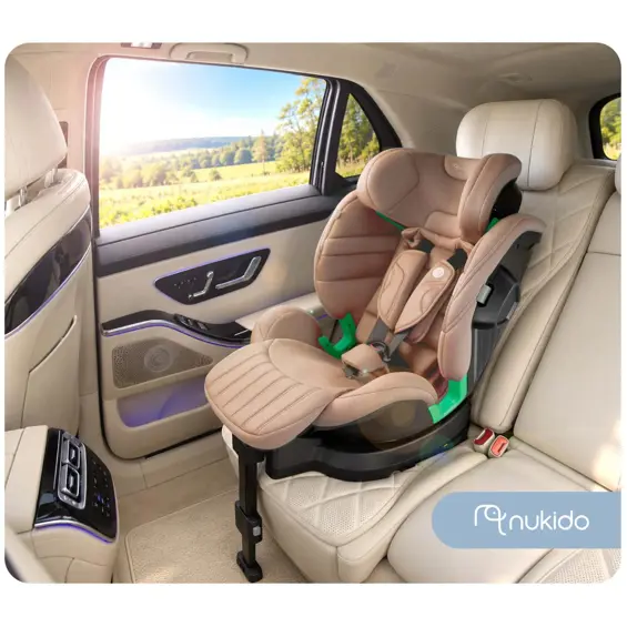 NUKIDO Shelly 710302 – Rotirajuća dječja autosjedalica 360°, i-Size 40–150 cm, ISOFIX, smeđa