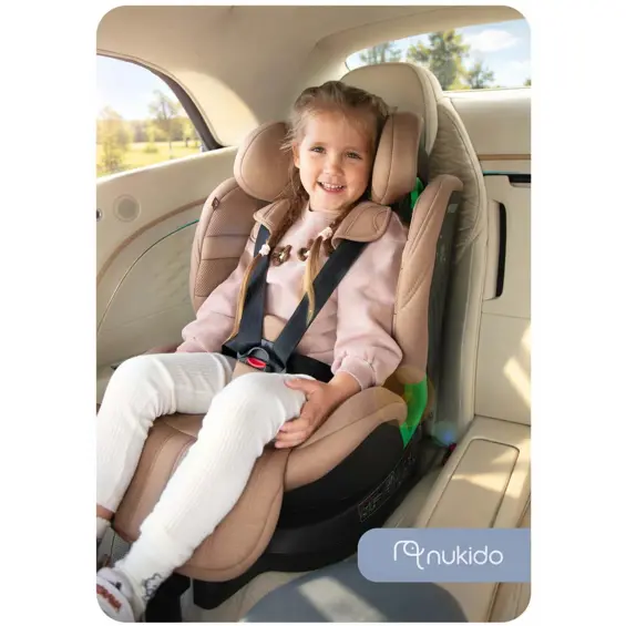 NUKIDO Shelly 710302 – Rotirajuća dječja autosjedalica 360°, i-Size 40–150 cm, ISOFIX, smeđa
