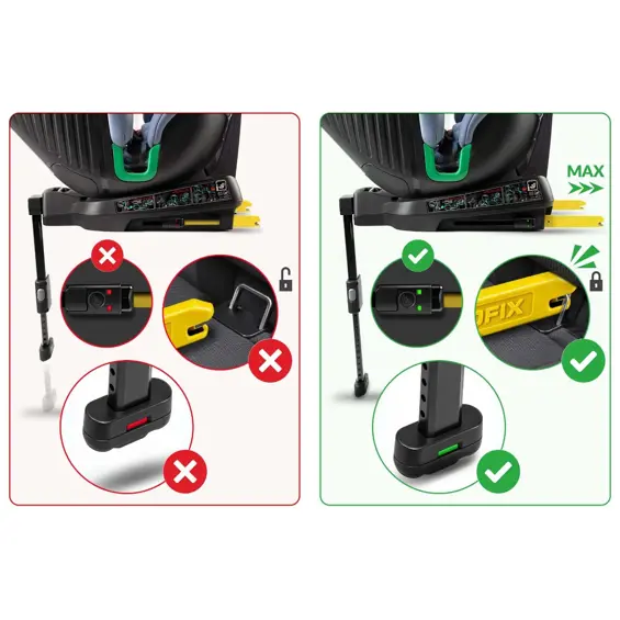 NUKIDO Shelly – Rotirajuća dječja autosjedalica 360°, i-Size 40–150 cm, ISOFIX, potporna noga, plava