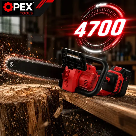 OPEX TOOLS OPX28015 akumulatorska lančana pila 12" 21 V s 2 baterije 3 Ah i koferom – brushless