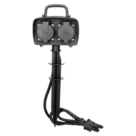 Orno OR-AE-13138 vrtna utičnica s 2 priključka, kabelom 1,5 m i zaštitom IP44