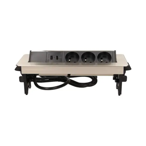 Orno OR-AE-1364 ugradbena stolna utičnica 3× 230 V + 2× USB