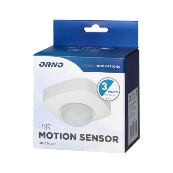 ORNO OR-CR-247 stropni PIR senzor pokreta 360°, IP20, 2000 W