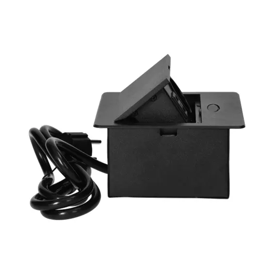 Orno OR-GM-9029(GS)/B ugradbena namještajska utičnica Schuko s 2 USB priključka