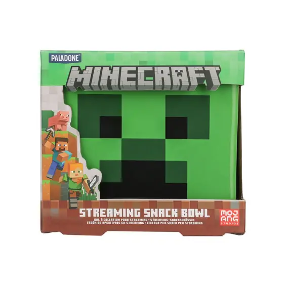 Paladone Minecraft Creeper Streaming Snack Bowl – keramička zdjela za grickalice s držačem za mobitel