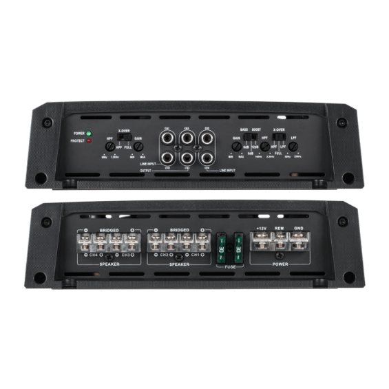 Peiying Basic PY-4C127 4-kanalno auto pojačalo – 4 × 120 W RMS, Bass Boost, LPF/HPF