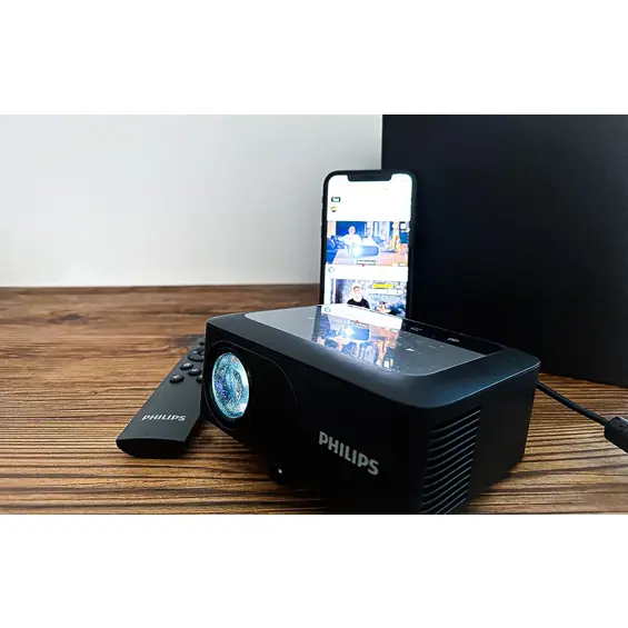 Philips N-110 Mini Projektor – HD 720p, Wi-Fi, Crni