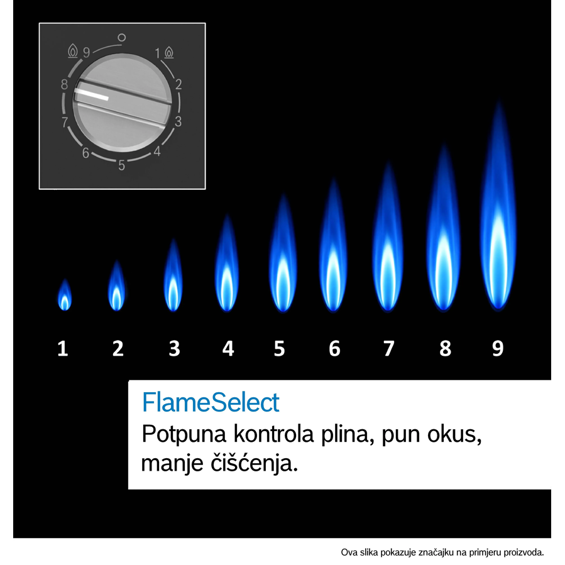Ploča Bosch PPQ7AAI40 MattBlack FlameSelect