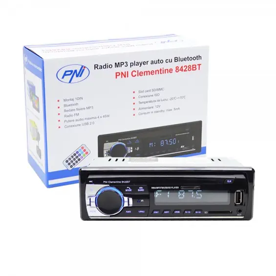 PNI Clementine 8428BT 1DIN autoradio 4 × 45 W – Bluetooth, USB, SD, AUX