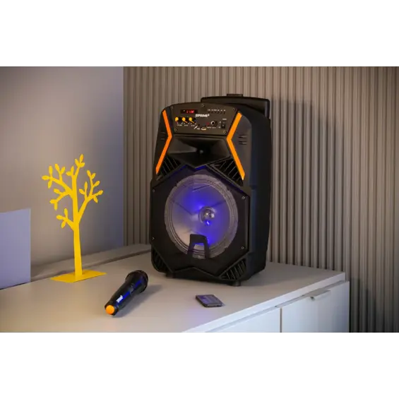 Prime3 APS22 BLAZE Bluetooth Zvučnik s Karaoke Funkcijom – Bežični Mikrofon, LED Rasvjeta i 1600 W PMPO