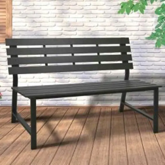 ProGarden Portals vrtna klupa za dvije osobe 125 × 60 × 81 cm – metal i Polywood