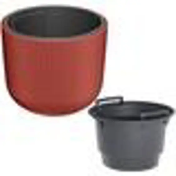 Prosperplast Milly DBML240 ukrasna tegla za cvijeće s umetkom 24 cm – bakrena