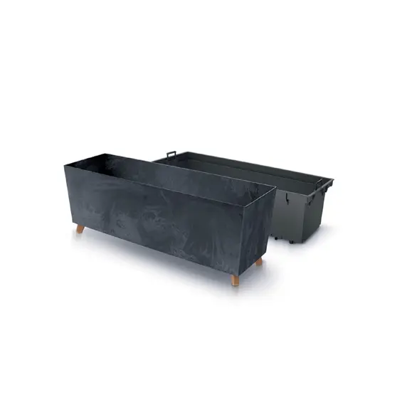 Prosperplast Urbi Case Beton Effect DUC800NE žardinjera s umetkom i nogicama 77 cm – antracit