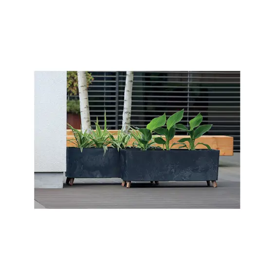 Prosperplast Urbi Case Beton Effect DUC800NE žardinjera s umetkom i nogicama 77 cm – antracit