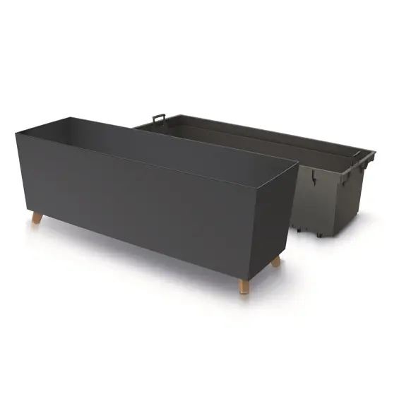 Prosperplast Urbi Case DUC800N žardinjera s umetkom i nogicama 77 cm – antracit
