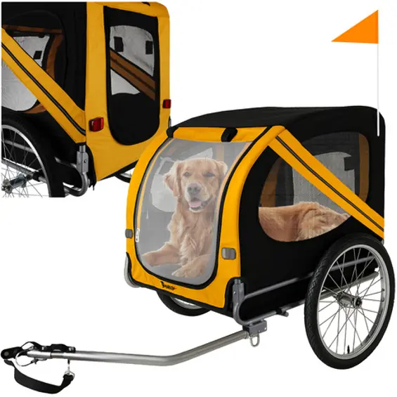 Purlov Biciklistička Prikolica za Pse do 40 kg – Transportna Prikolica za Bicikl za Velike Pse