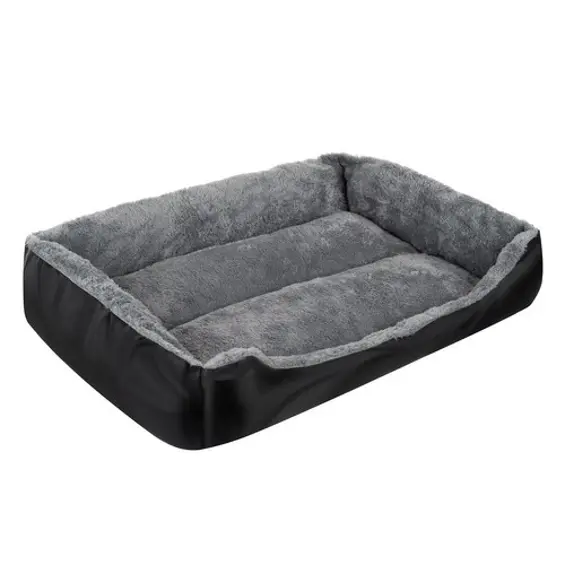Purlov Krevet za Pse L – Perivi Ležaj za Pse i Mačke 65 × 50 cm Sivo-Crni