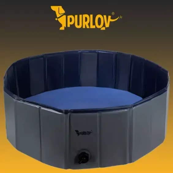 PURLOV sklopivi bazen za pse 100 x 30 cm – bazen za kućne ljubimce, 230 L