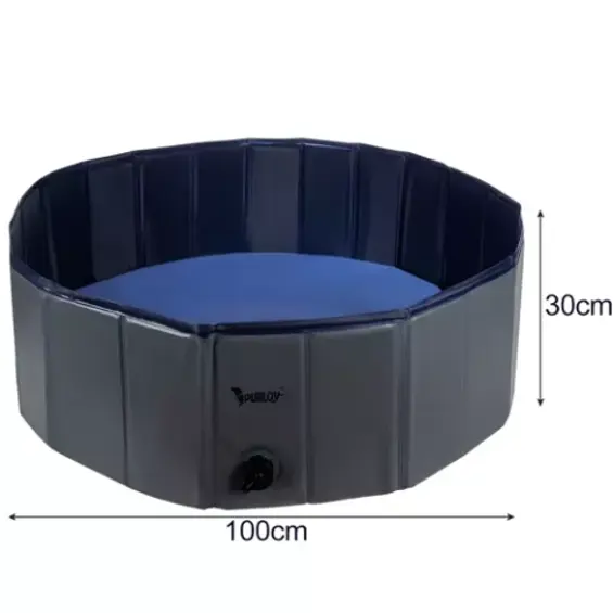 PURLOV sklopivi bazen za pse 100 x 30 cm – bazen za kućne ljubimce, 230 L