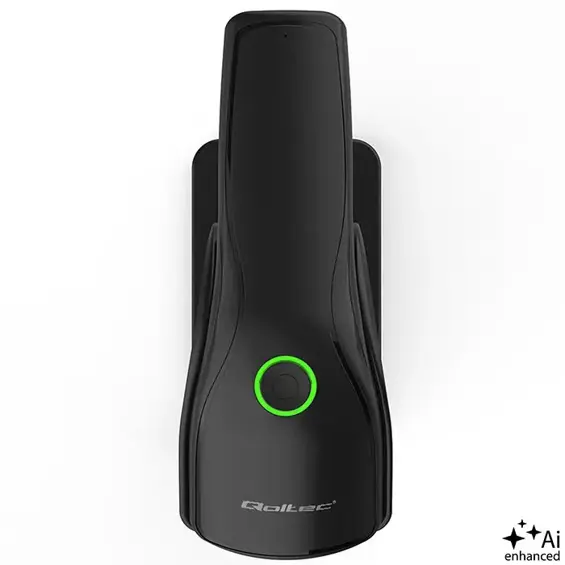 Qoltec 52750 – Žični čitač barkodova 1D/2D i QR kodova s postoljem, USB, crni