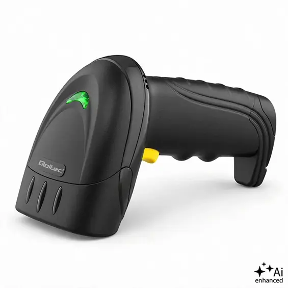 Qoltec 52753 – Bežični čitač barkodova 1D/2D i QR kodova s bazom za punjenje, USB, Bluetooth