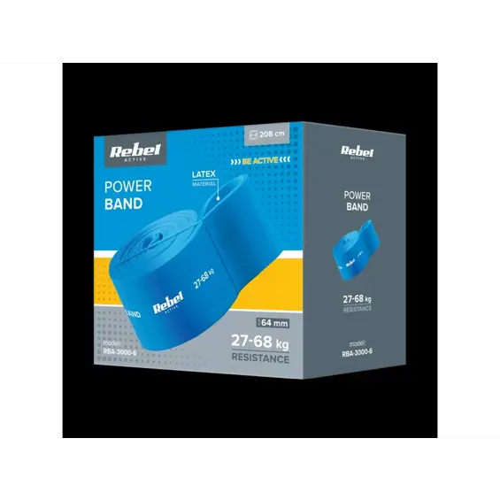 Rebel Active Power Band PL-6 plava 27-68 kg – guma za trening, zgibove i snagu