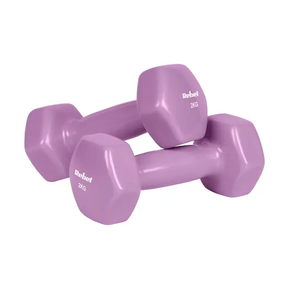 Rebel Active set vinilnih HEX bučica 12 kg sa stalkom