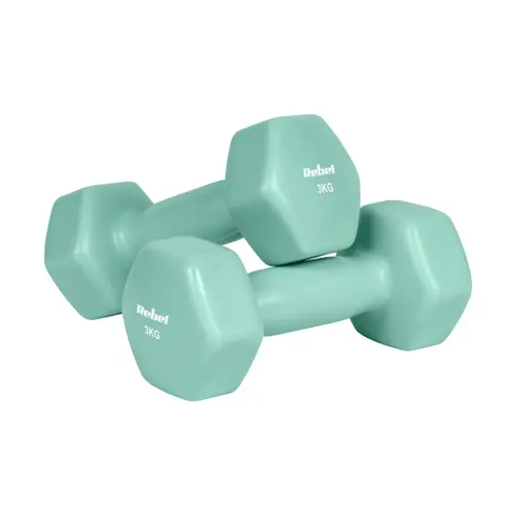 Rebel Active set vinilnih HEX bučica 12 kg sa stalkom