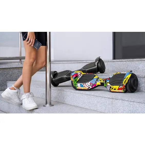 REBEL Cruiser Joy ZAB0013 – Električni hoverboard 6,5", 240 W, do 10 km/h, domet 8 km, LED osvjetljenje, šareni