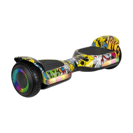 REBEL Cruiser Joy ZAB0013 – Električni hoverboard 6,5", 240 W, do 10 km/h, domet 8 km, LED osvjetljenje, šareni