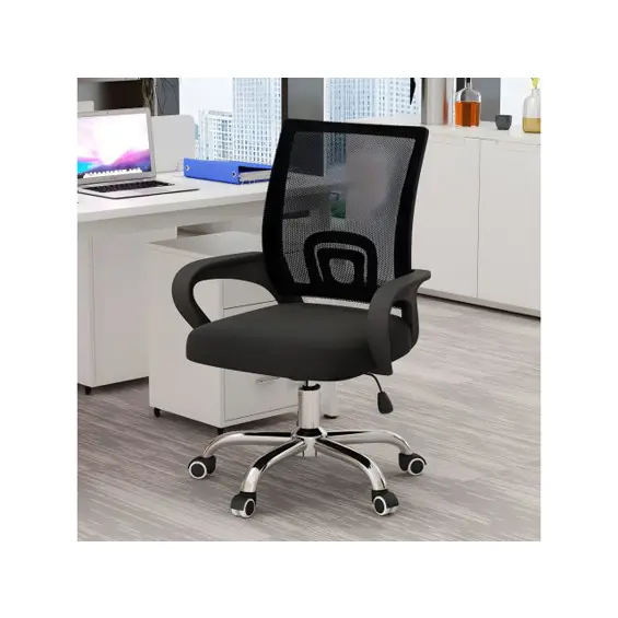 Retoo 0235 -Uredska Stolica s Mrežastim Naslonom – Ergonomska Okretna Stolica s Podesivom Visinom, Nosivost 150 kg