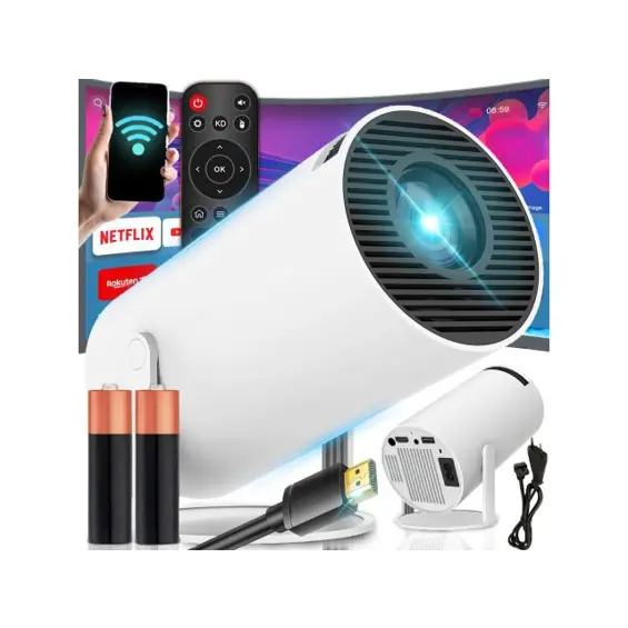 Retoo ER1007 prijenosni smart projektor s Androidom, Wi‑Fi i Bluetoothom – HD, 4K podrška