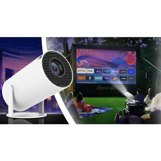 Retoo ER1007 prijenosni smart projektor s Androidom, Wi‑Fi i Bluetoothom – HD, 4K podrška