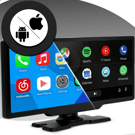 RETOO ER1078 1-DIN autoradio 10,26", Wireless Apple CarPlay i Android Auto, Bluetooth, Wi-Fi + 2 kamere
