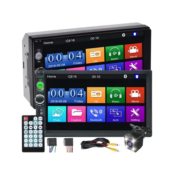 Retoo M010-2DIN Auto Radio sa 7" Dodirnim Zaslonom – Bluetooth, USB, Kamera za Vožnju Unatrag