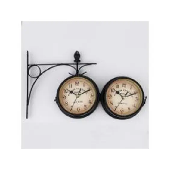 Retoo O640 dvostrani zidni retro sat Grand Central 24 cm