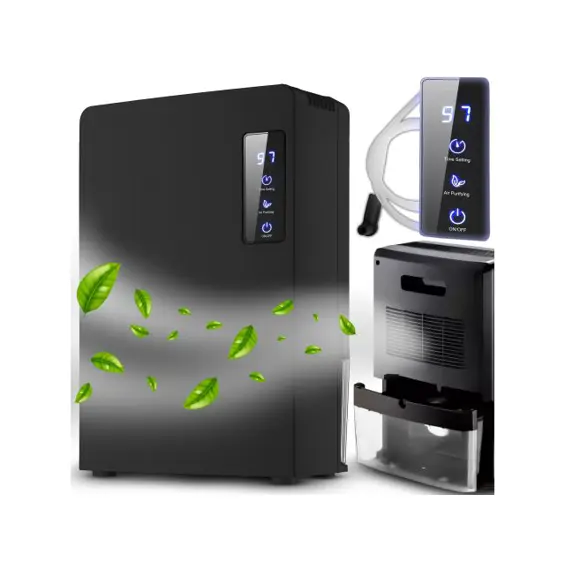 Retoo OR1260-Odvlaživač Zraka – 2200 ml, Tihi Odvlaživač s LCD Zaslonom, Timerom i Funkcijom Pročišćavanja Zraka