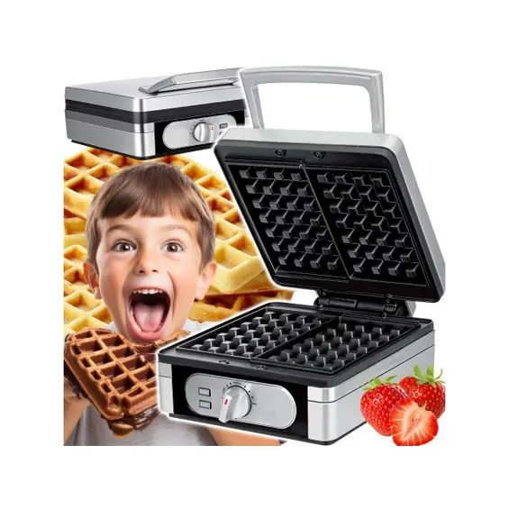 Retoo -OR1330 Aparat za Vafle – 1400 W, XXL Aparat za 2 Vafla s Podesivom Temperaturom