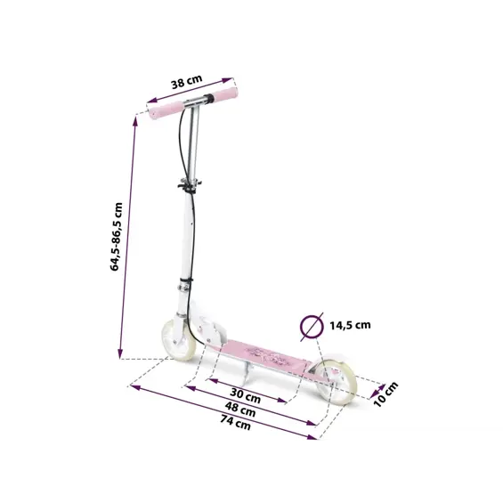 Ricokids Kodi Balerina romobil za djecu – sigurna vožnja i moderan dizajn