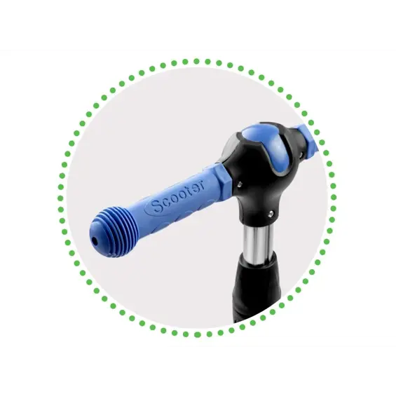 Ricokids Piko romobil 3 kotača crno-plavi – LED kotači i podesivi upravljač