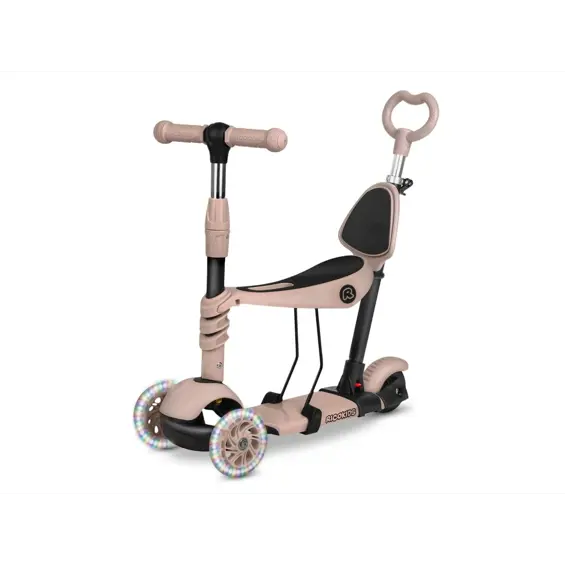 Ricokids Todi dječji tricikl bež – višenamjenski tricikl s roditeljskom ručkom,