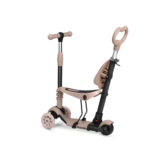 Ricokids Todi dječji tricikl bež – višenamjenski tricikl s roditeljskom ručkom,