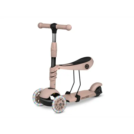 Ricokids Todi dječji tricikl bež – višenamjenski tricikl s roditeljskom ručkom,