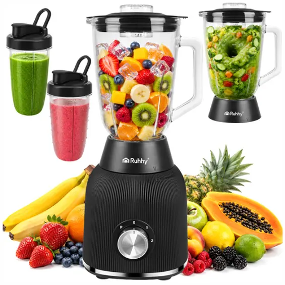 Ruhhy 19425 stolni blender 1200 W s vrčem – snažni blender za smoothie, voće i povrće