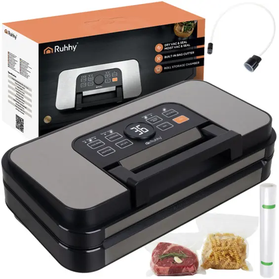 Ruhhy 24757 vakuumski aparat za pakiranje hrane 125 W, -95 kPa, dvostruki var, 30 cm