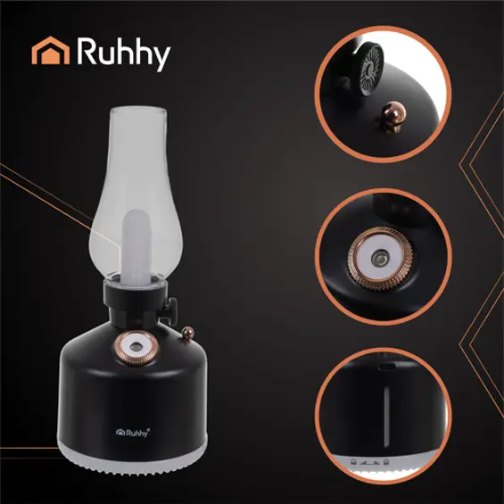 RUHHY Aive Retro ovlaživač zraka, aroma difuzor i RGB noćna lampica