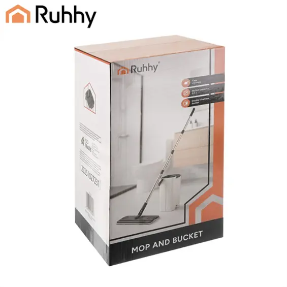 RUHHY flat mop s dvokomornom kantom 8.5L i 3 navlake