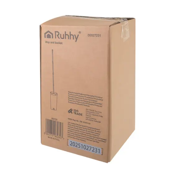 RUHHY flat mop s dvokomornom kantom 8.5L i 3 navlake