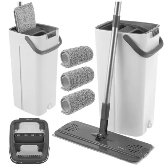 RUHHY flat mop s dvokomornom kantom 8.5L i 3 navlake
