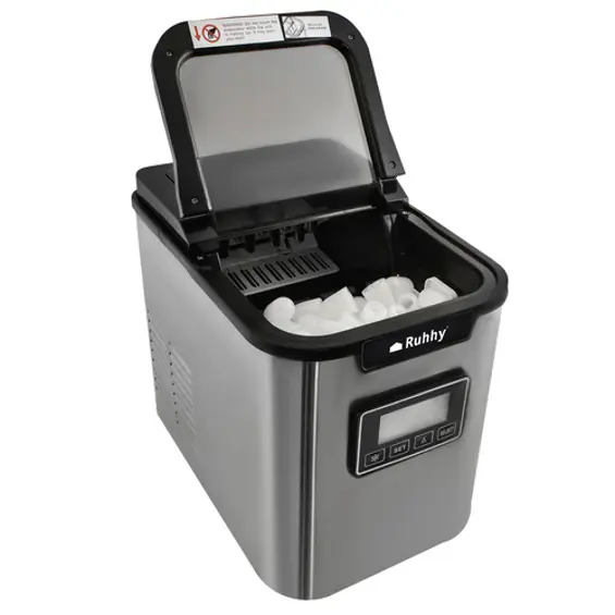 Ruhhy K5536 aparat za izradu leda 120 W, 2,2 L, 12 kg/24 h, 3 veličine kockica – inox
